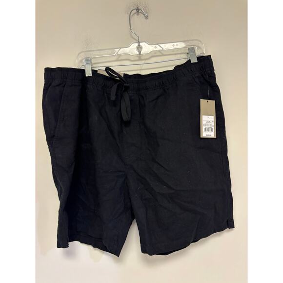 Goodfellow Everyday Shorts 7" Inseam Black Size Large NWT Linen Cotton Blend - Picture 1 of 6